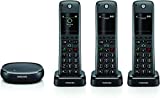 Motorola AXH03 Smart Cordless Phone With Alexa Built-in 3 Cordless Handsets