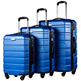 Coolife 3-Piece Spinner Hardside Luggage Set