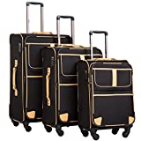 Coolife Soft-Sided 3-Piece Luggage Set