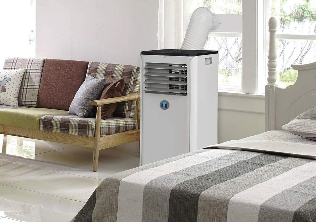 JHS 10,000 BTU Air Conditioner in bedroom