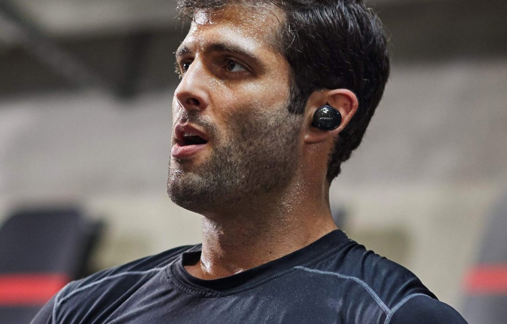 jogger wearing the Bose SoundSport Free headphones