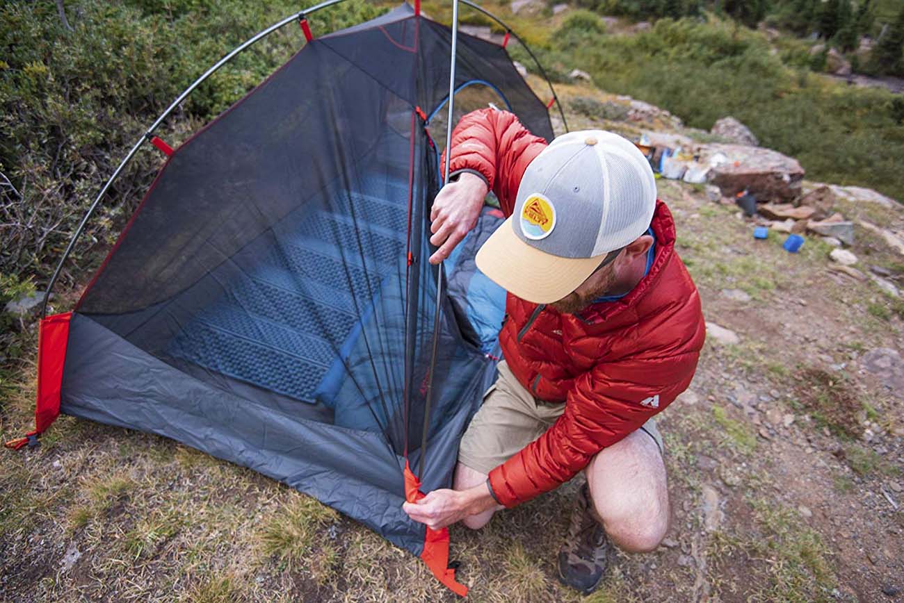 KELTY Late Start 3-Season set up by backpacker
