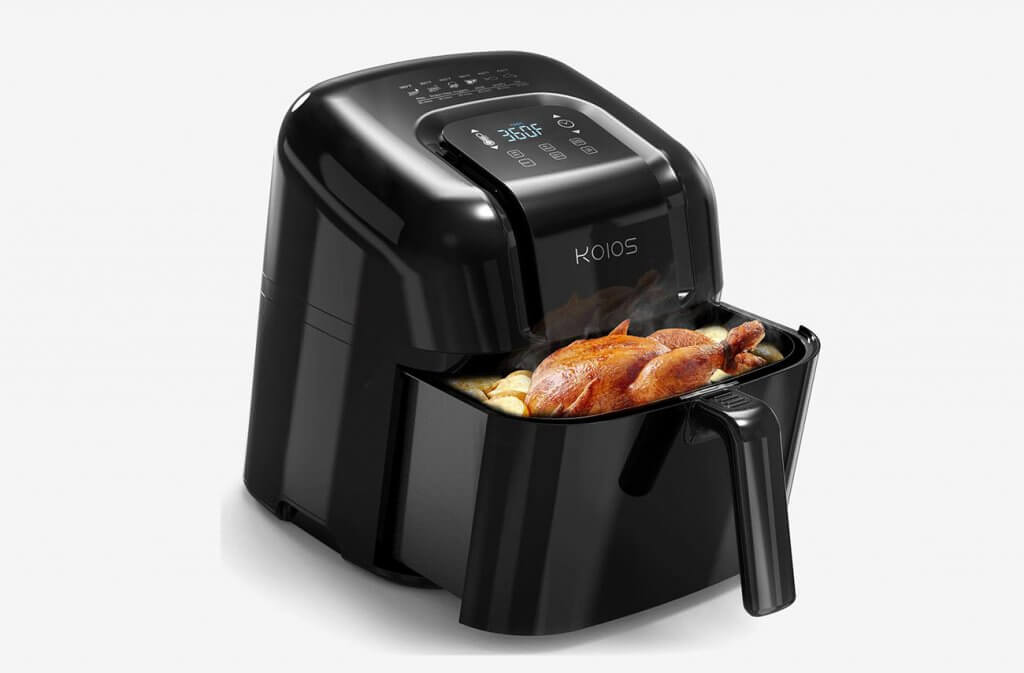 KOIOS 6.8-Quart Large Air Fryer and Dehydrator and chicken