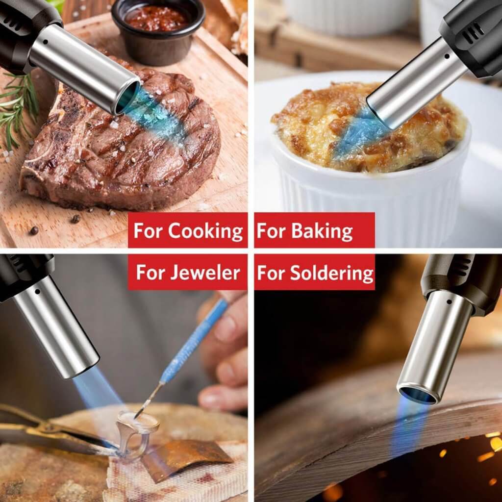 Preparing food with hte Kollea 878A Culinary Butane Kitchen Torch