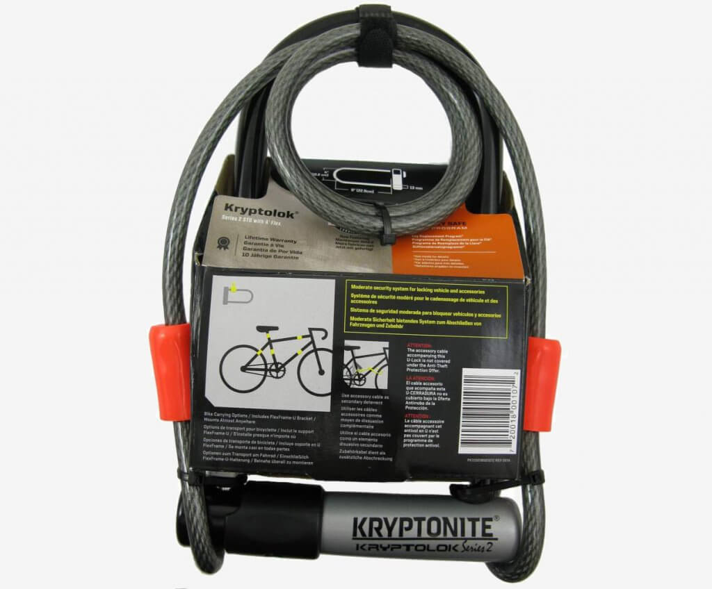 Kryptonite Kryptolok 12.7mm U-Lock packaging