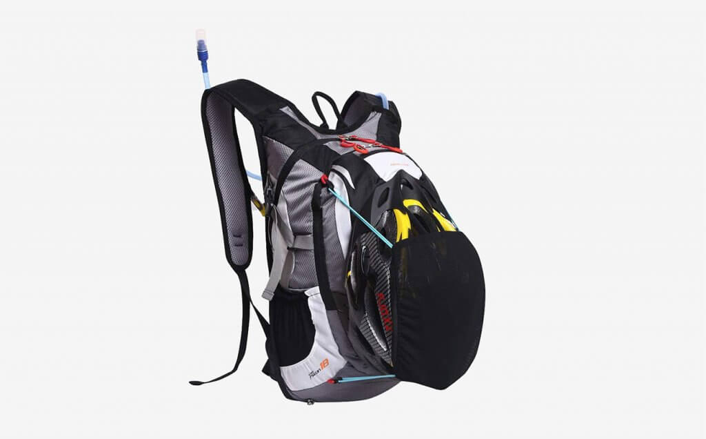 Local Lion Cycling Backpack and helmet