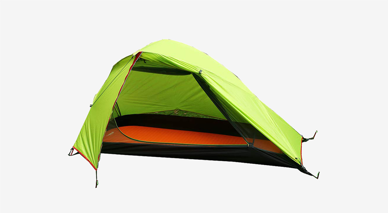 LUXE TEMPO 1 Person Backpacking Tent with open cover