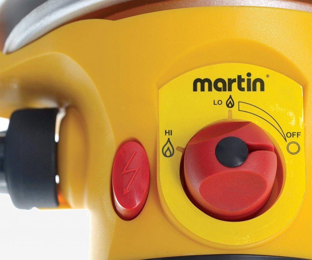 MARTIN Portable Gas Catalytic Tent Heater controls