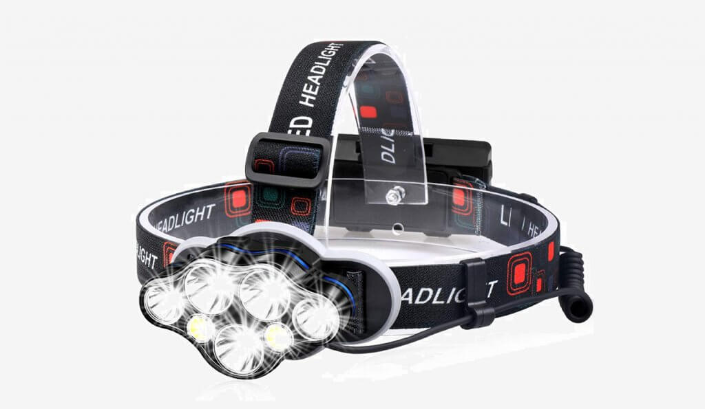 MOICO 7-LED Rechargeable Headlamp