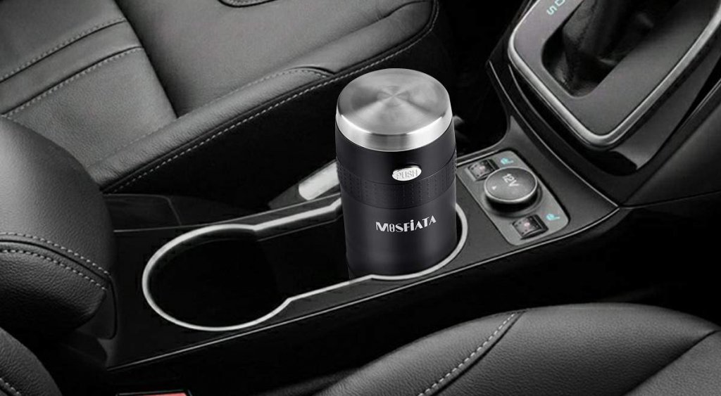 MOSFiATA Portable Coffee Maker in a car