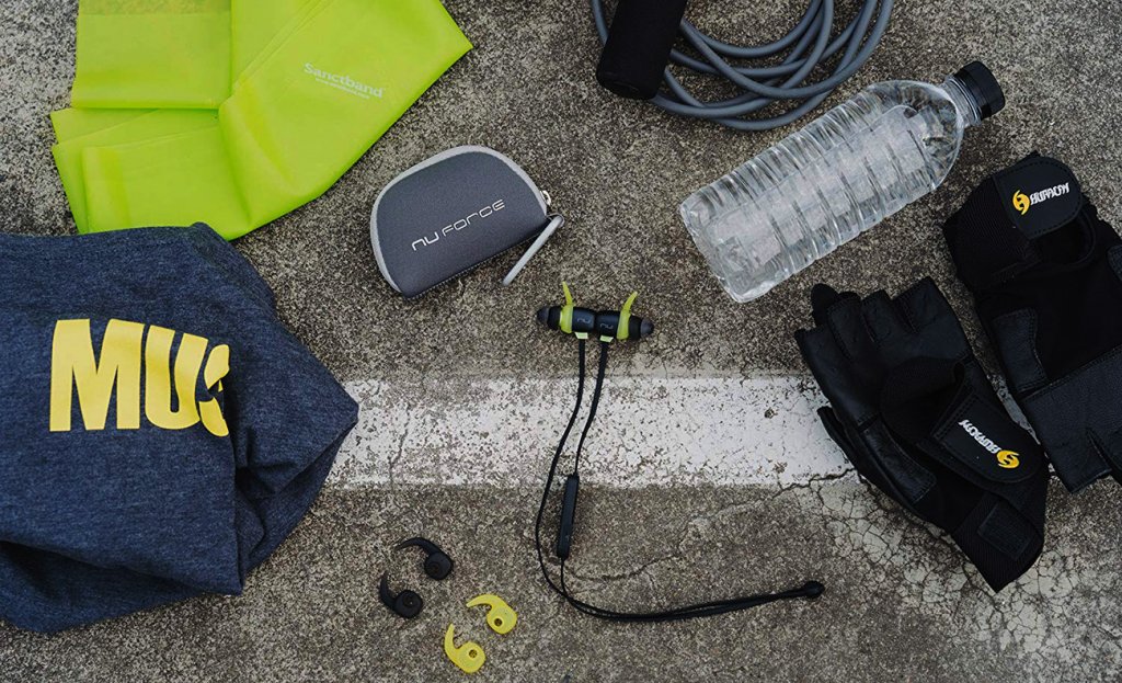 Optoma NuForce BE Sport4 and workout gear