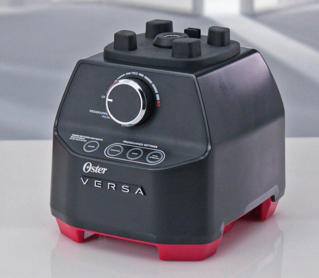 Oster Versa Pro Series Blender base next to a sink