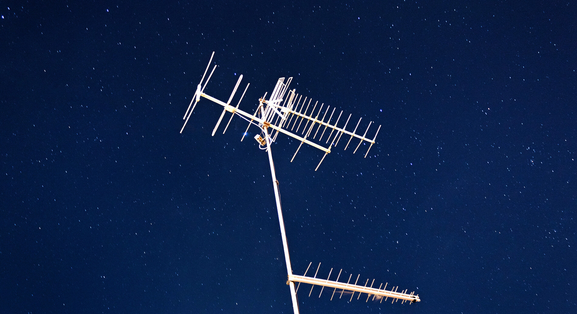 Outdoor TV Antenna and blue sky