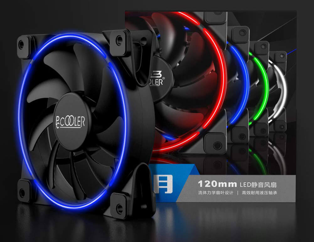 PC Cooler Moonlight Series PC-3M120 different colors