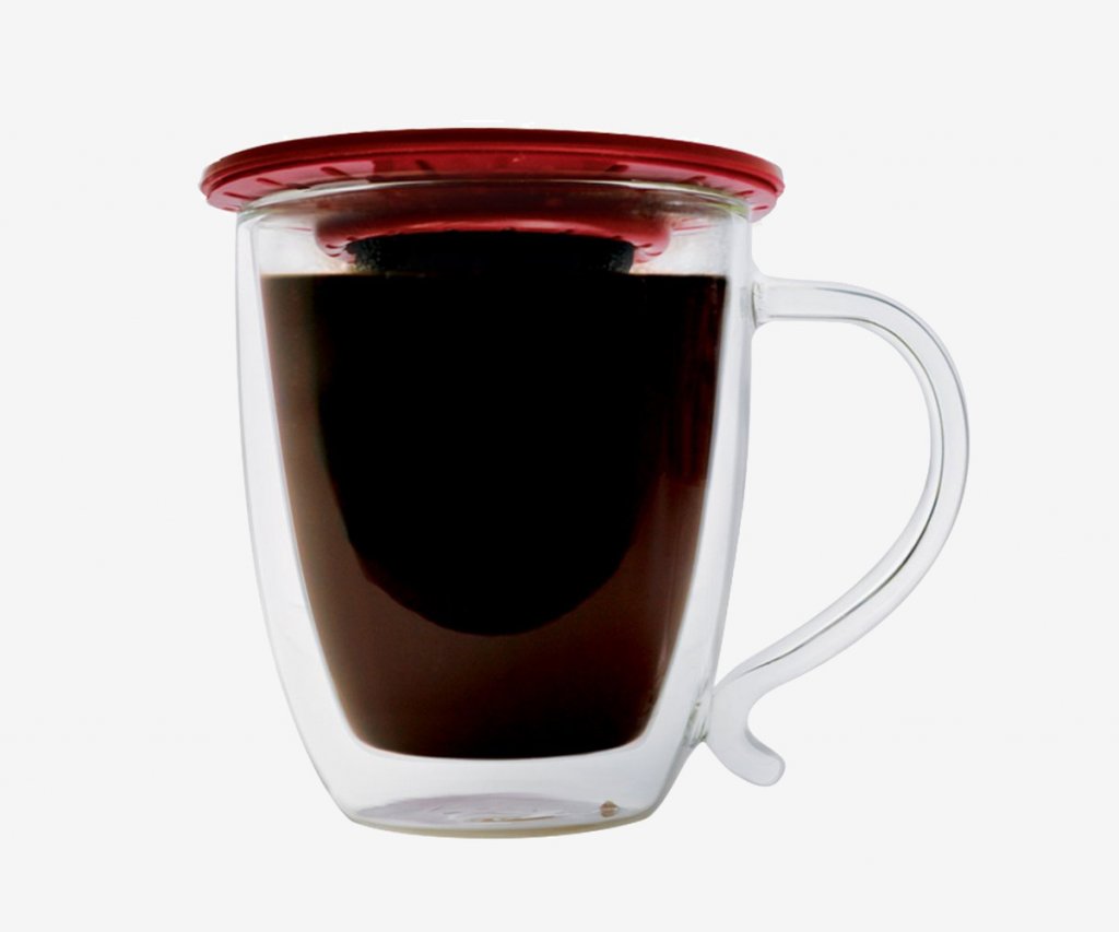 Primula Single-Serve Coffee Brew Buddy after the coffee is done
