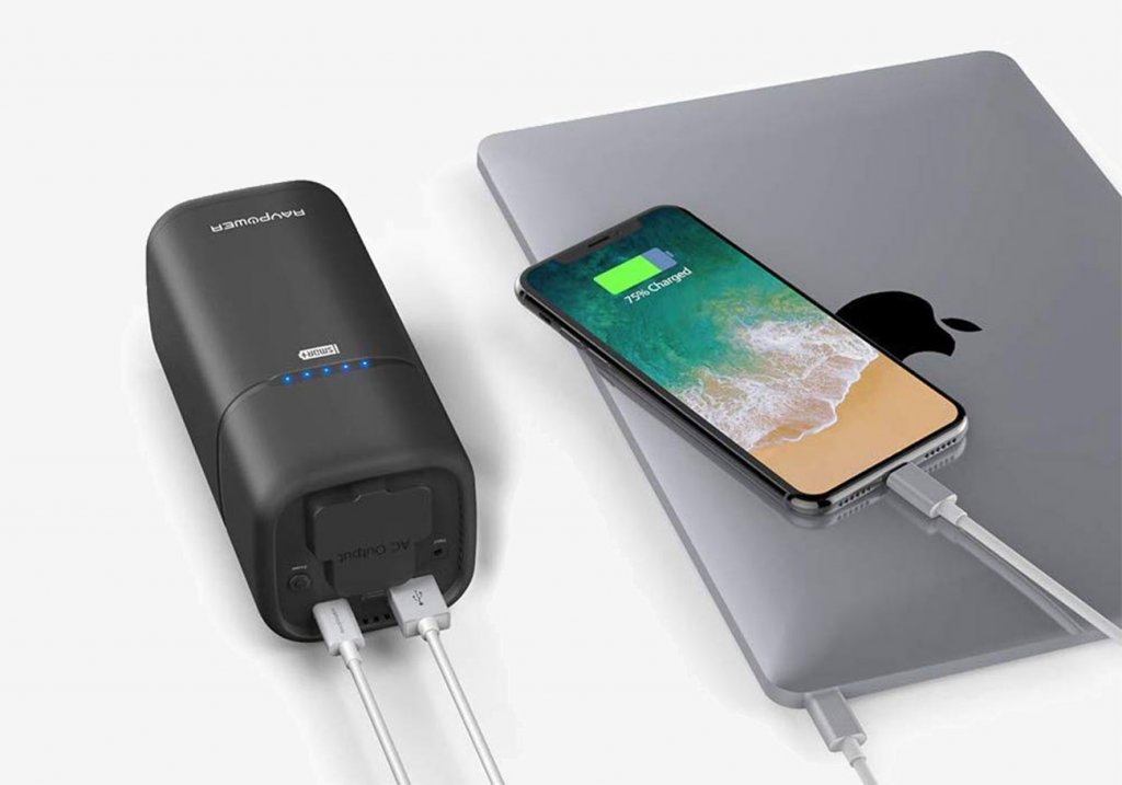 RAVPower AC Outlet External Battery Pack charging iPad