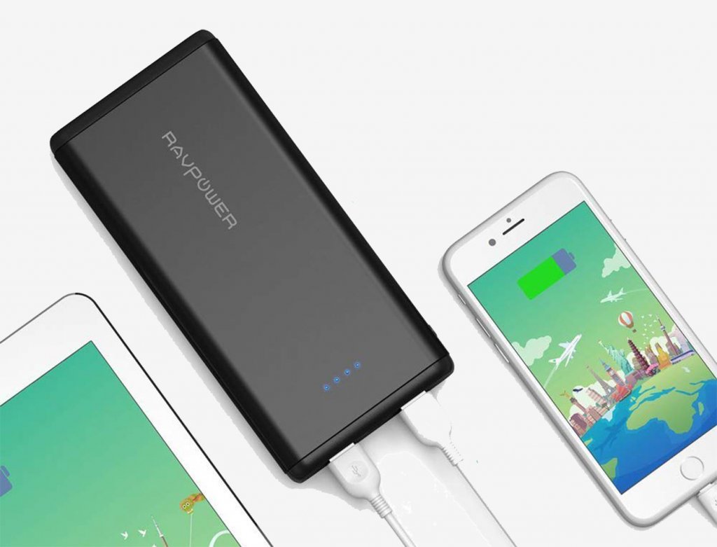 RAVPower Portable Power Bank 20,000 mAh and smartphones