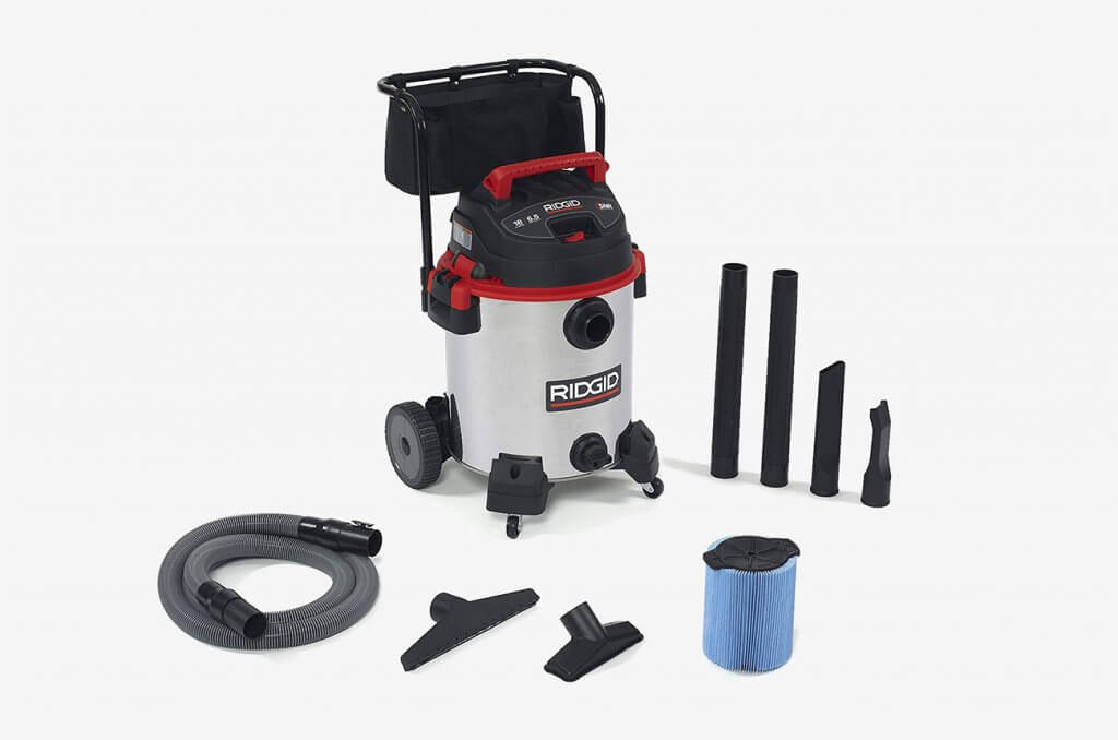 RIDGID 50353 1610RV Stainless Steel 16-Gallon and accessories