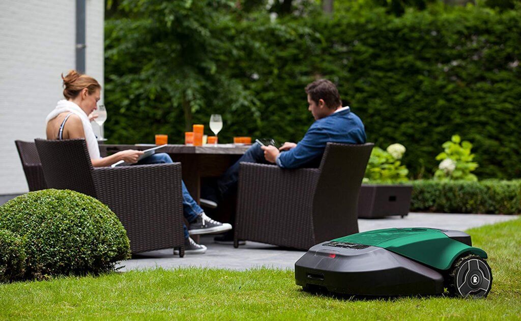 Robomow RS612 in garden