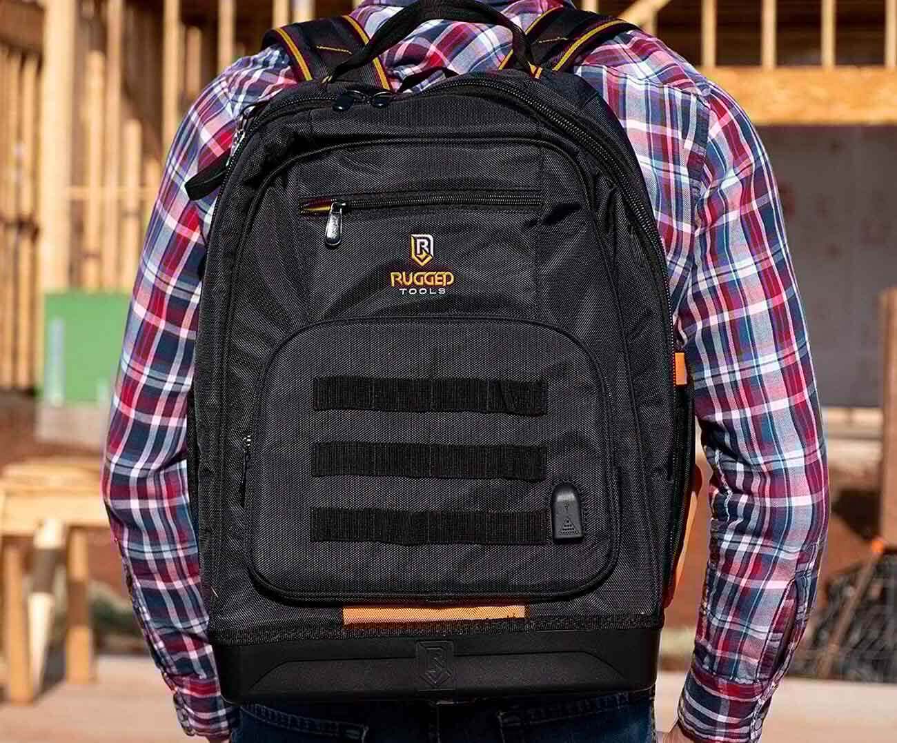 Rugged Tools Worksite Tool Backpack on handyman