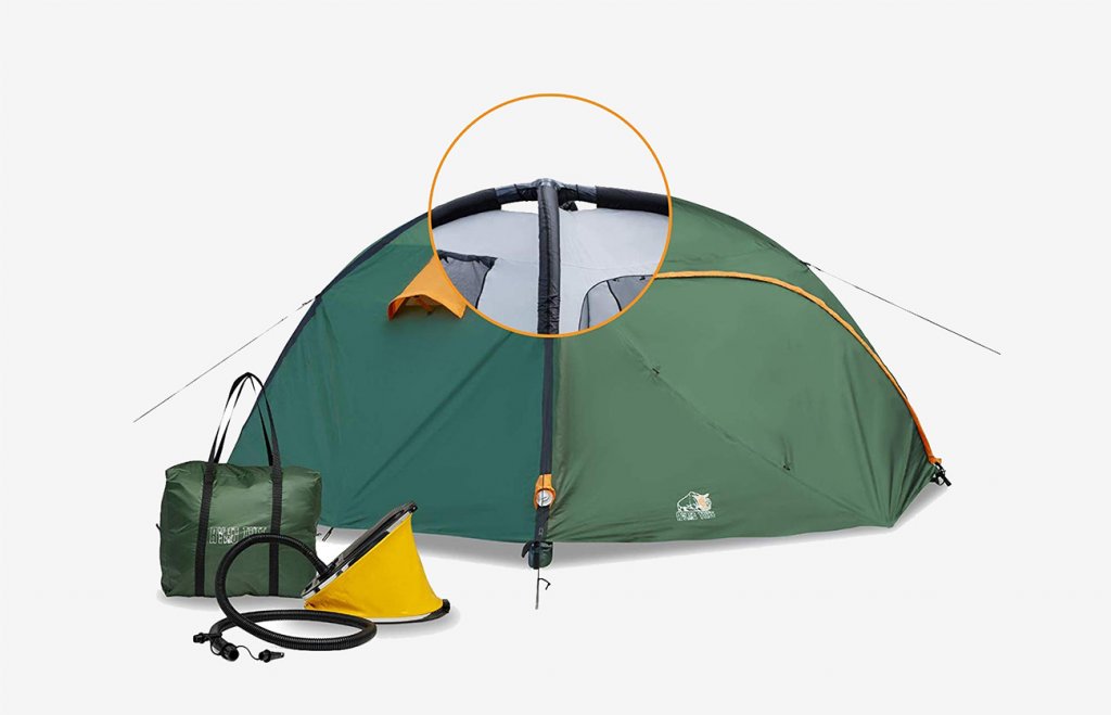 Ryno Tuff Four Person Inflatable Camping Air Tent and pump
