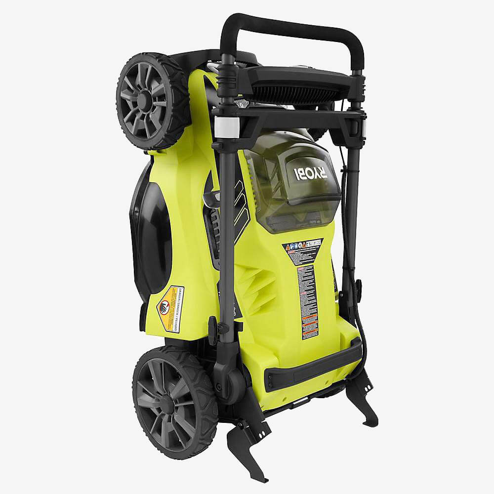 Ryobi RY40180 Cordless Lawn Mower folded
