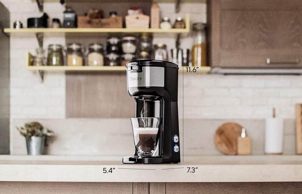 Measurements of the Sboly Single Serve K Cup Coffee Maker