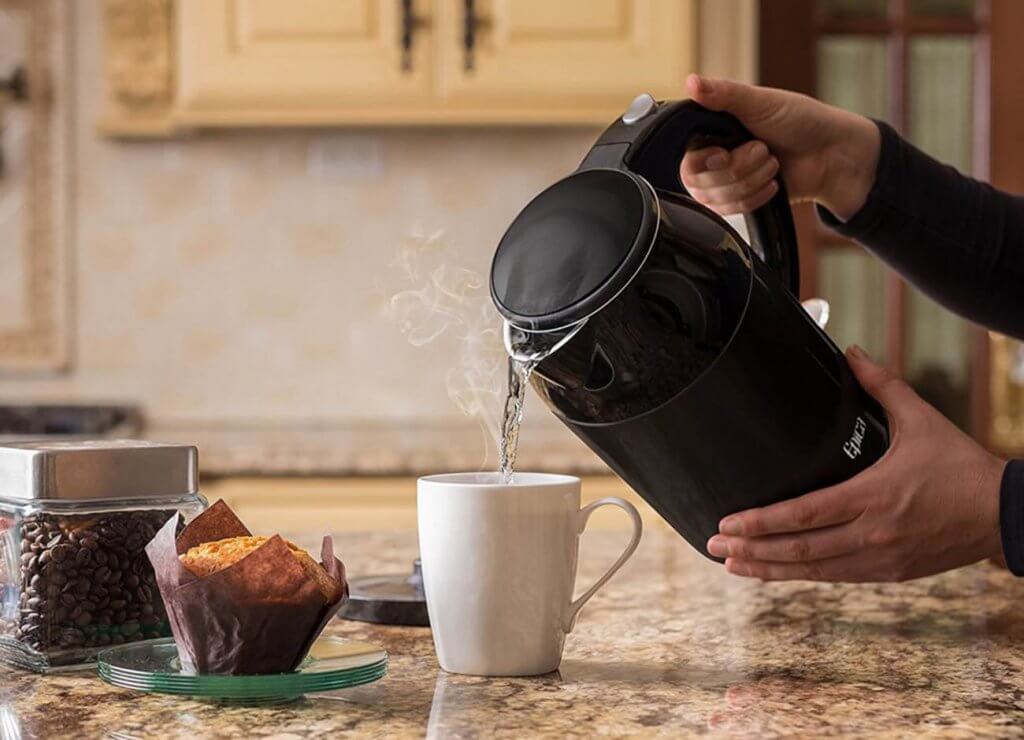 Stainless-Steel Electric Water Kettle in the kitchen