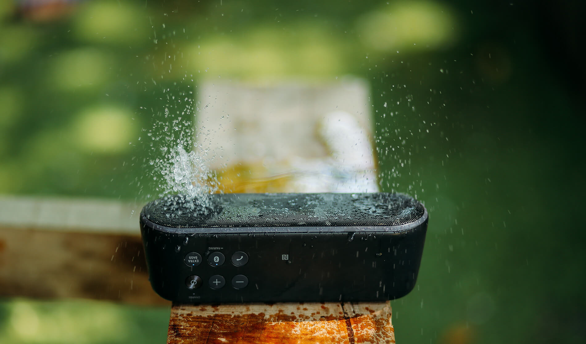Shower Speaker and Water