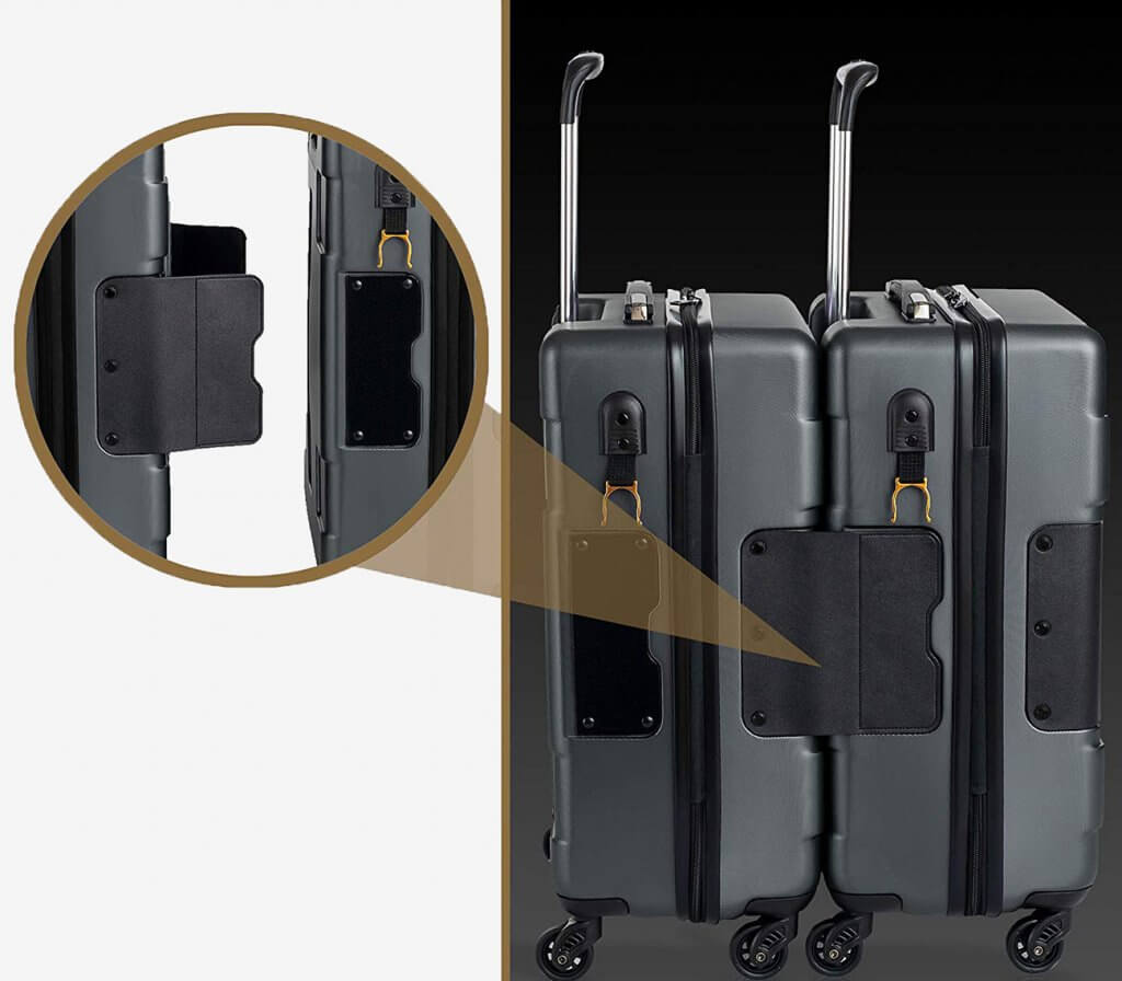 Side of the TACH TUFF 3-Piece Luggage Set