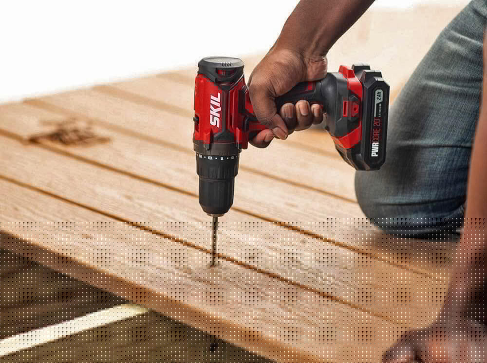 SKIL 20V PWRCore Drill & Driver (DL527502) on wood
