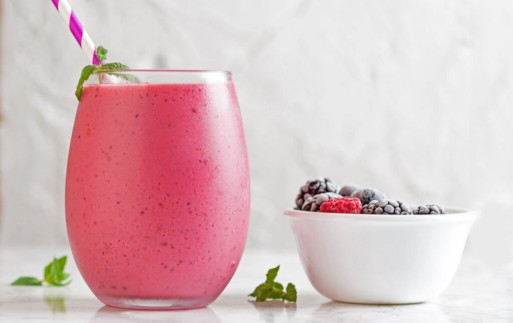 Smoothie and fruits