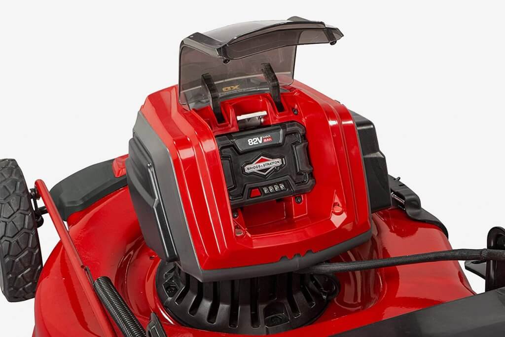 Snapper XD Cordless Lawn Mower battery compartment