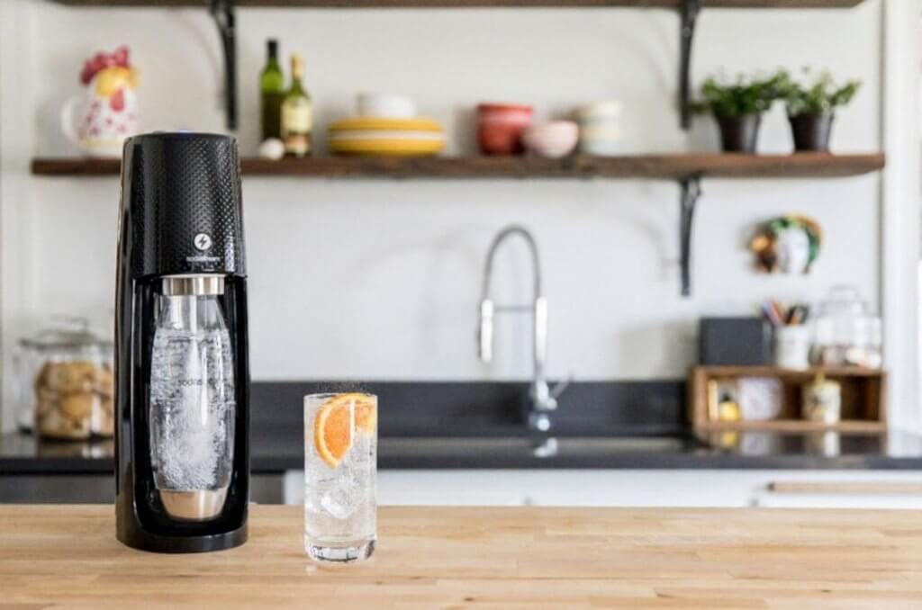 Soda Stream Fizzi One-Touch on the kitchen countertop