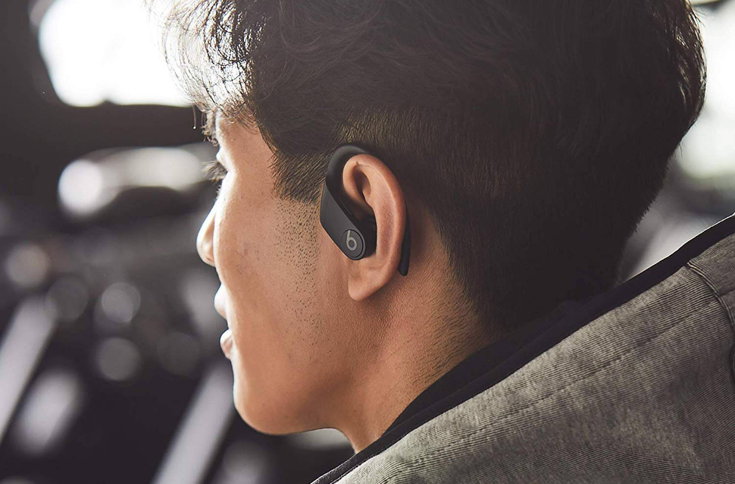 Someone wearing the Powerbeats Pro Totally Wireless Earphones
