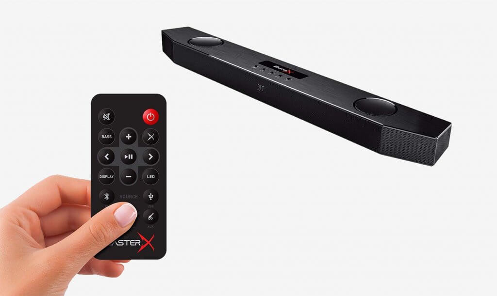 Entertainment Soundbar and remote