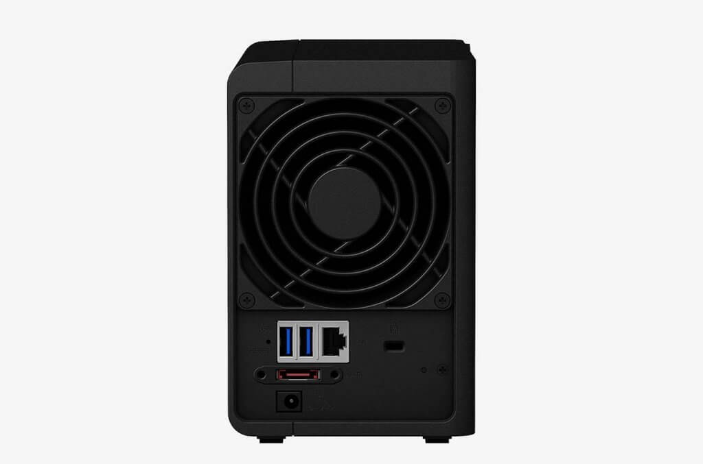 Synology 2 bay NAS DiskStation DS218+ back