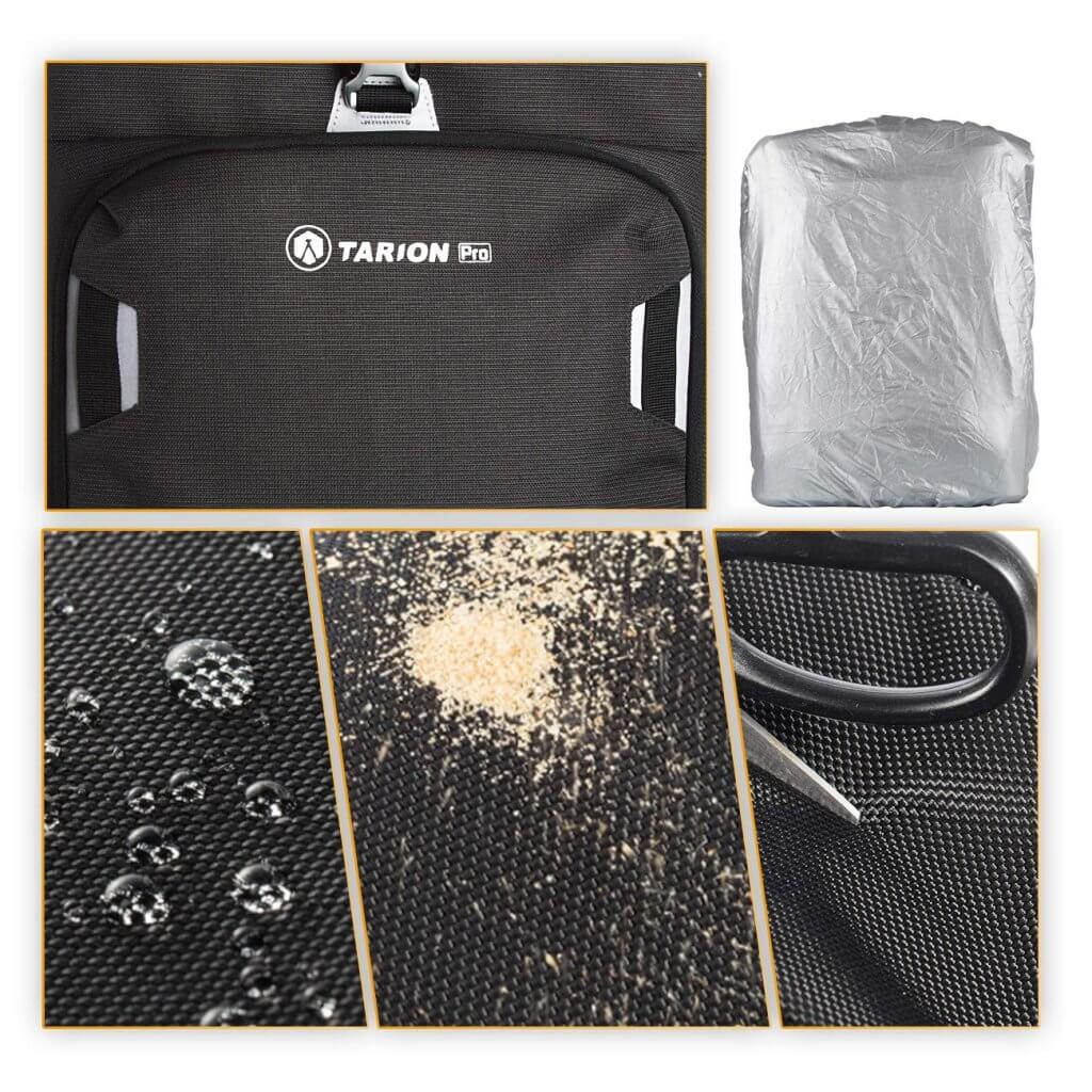TARION Pro XP Camera Backpack is resistant to dirt and water