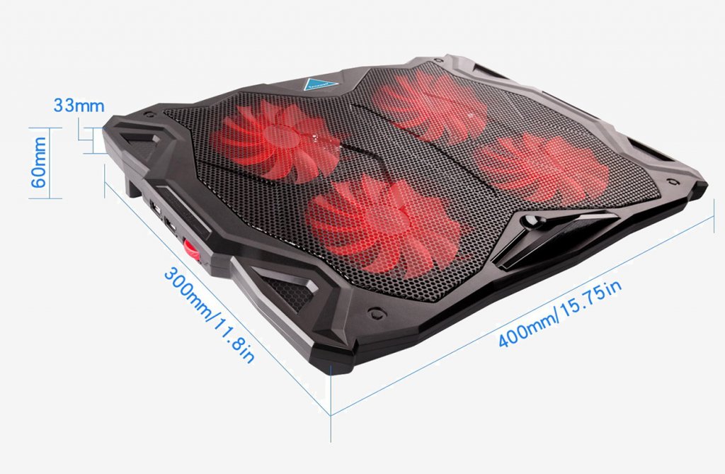 Tenswall Laptop Cooling Pad measurements