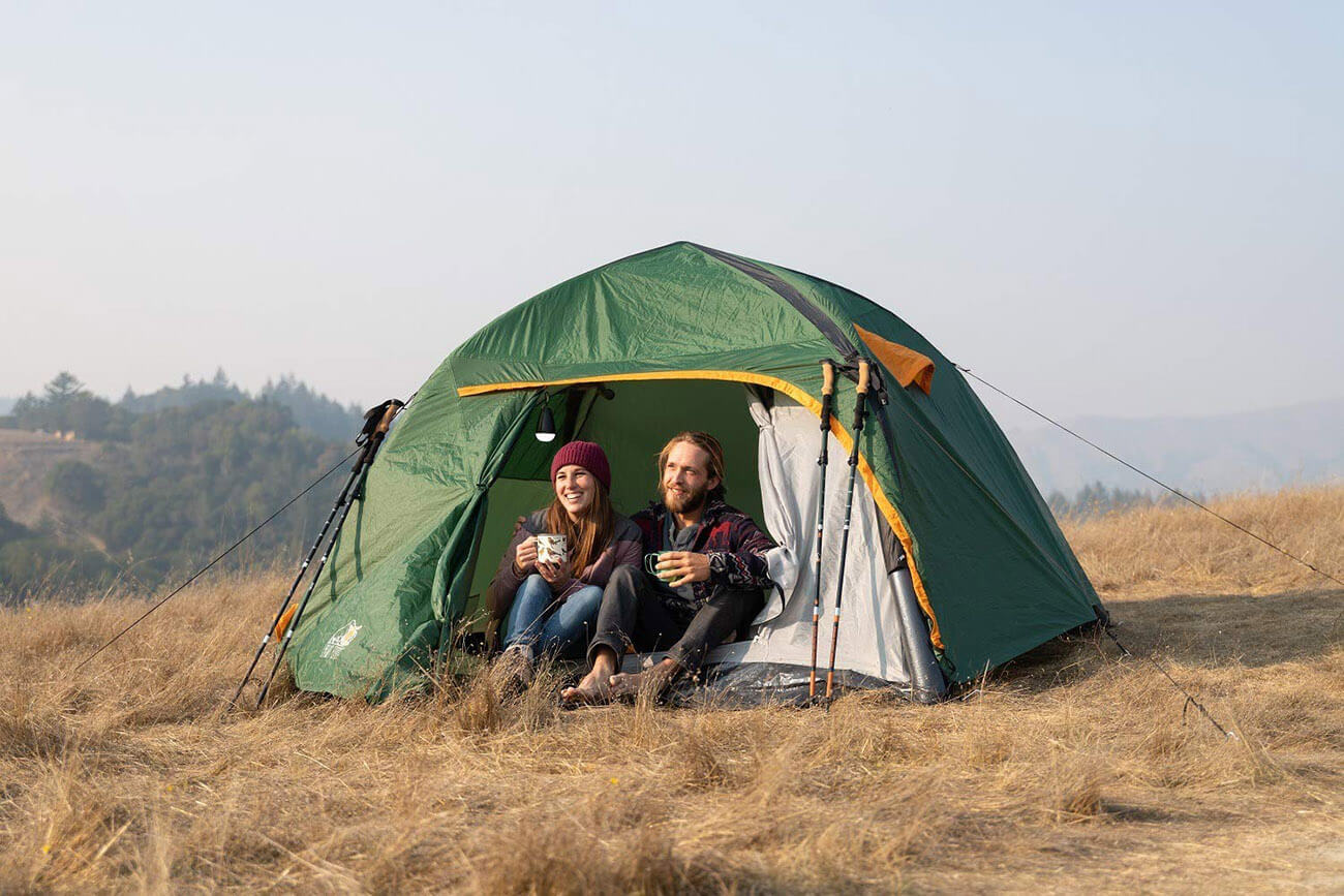 Inflatable Tent on a camping ground