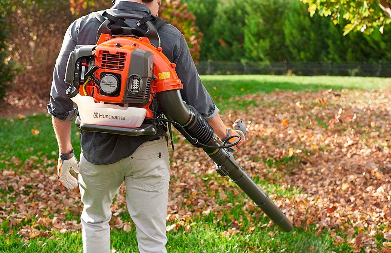 Leaf Blower in the garden