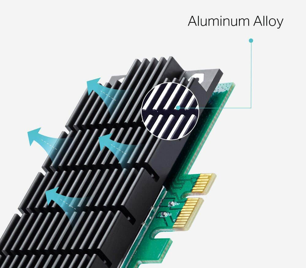 TP-Link Archer T6E AC1300 And TxE Series Wireless Adapter heatsink