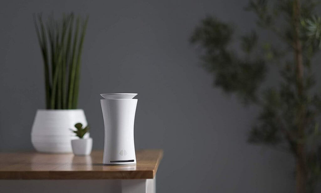 uHoo Indoor Air Quality Sensor on a table