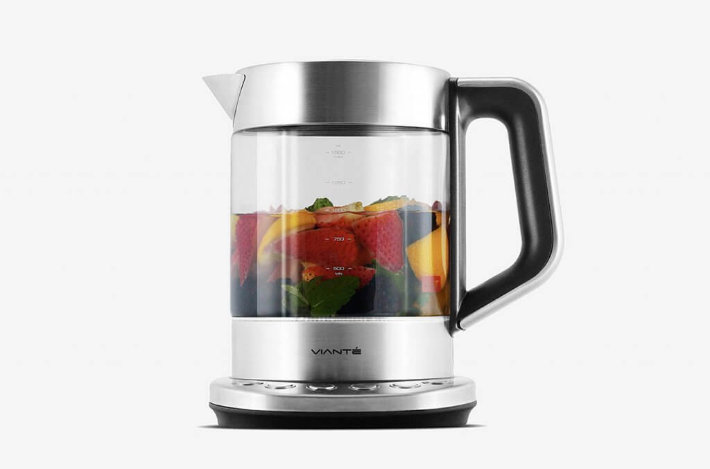 Brewing fresh fruit tea in the Viante Electric Kettle
