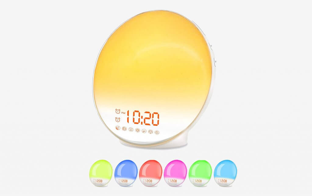 Wake Up Light Sunrise Alarm Clock By Jall