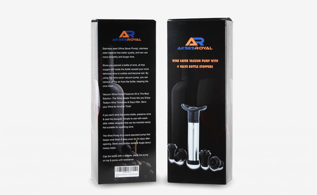 AKSESROYAL Wine Saver Vacuum Pump and unboxing