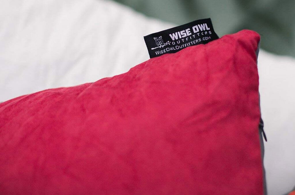 Close-up of the Wise Owl Outfitters Camping Pillow 