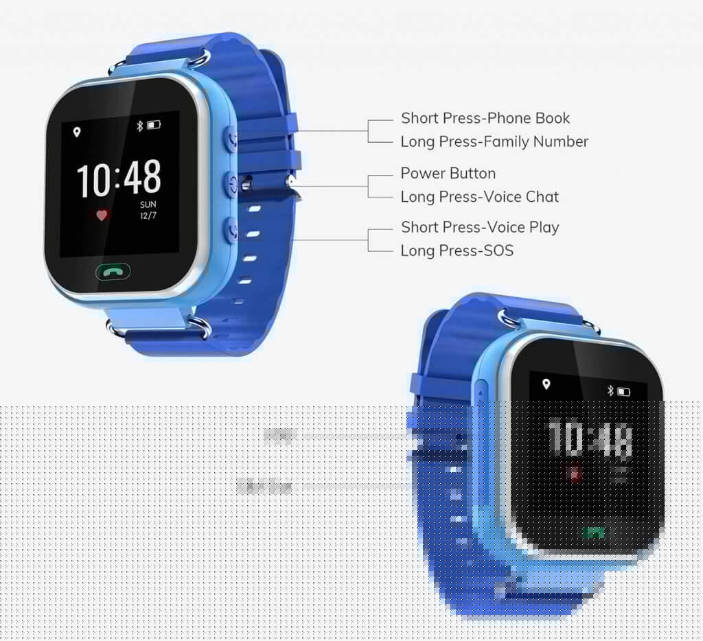 Wonbo Smart Watch For Kids Buttons