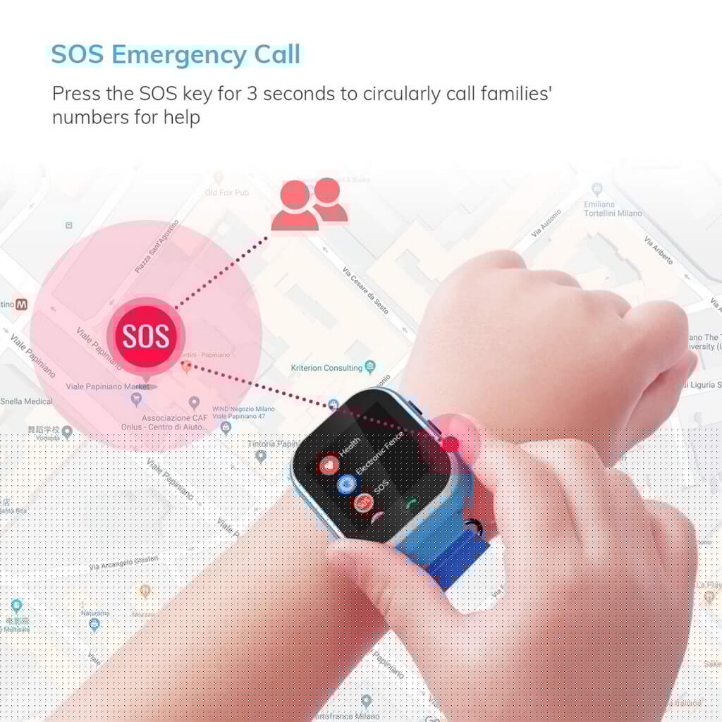 Wonbo Smart Watch For Kids S.O.S. button