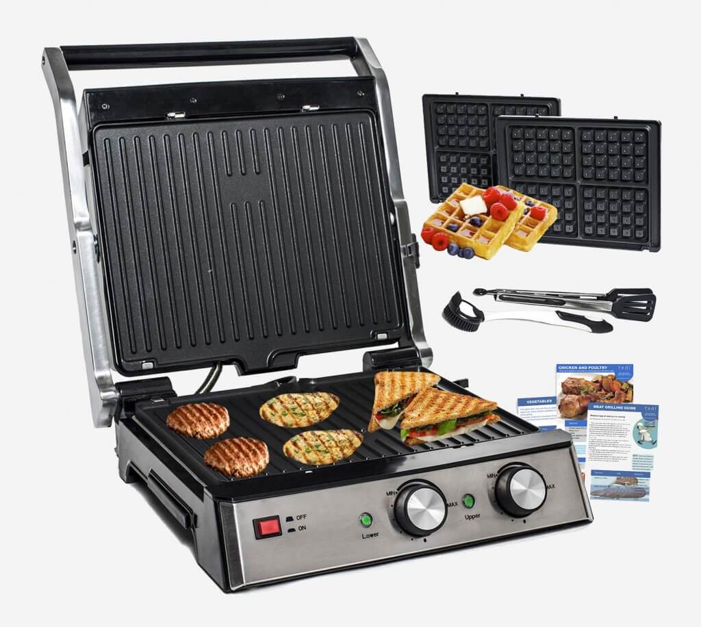 Yedi Houseware 6 in 1 grill in action